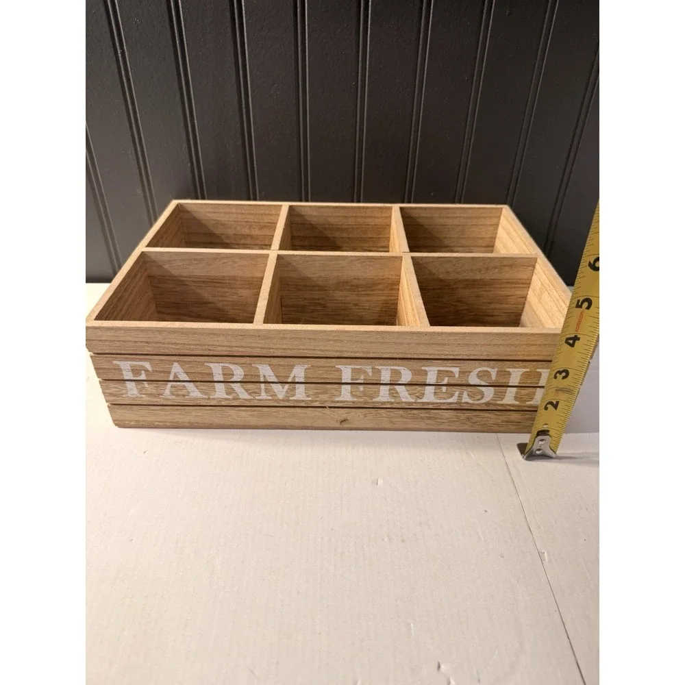 wood display box Farm Fresh Divided